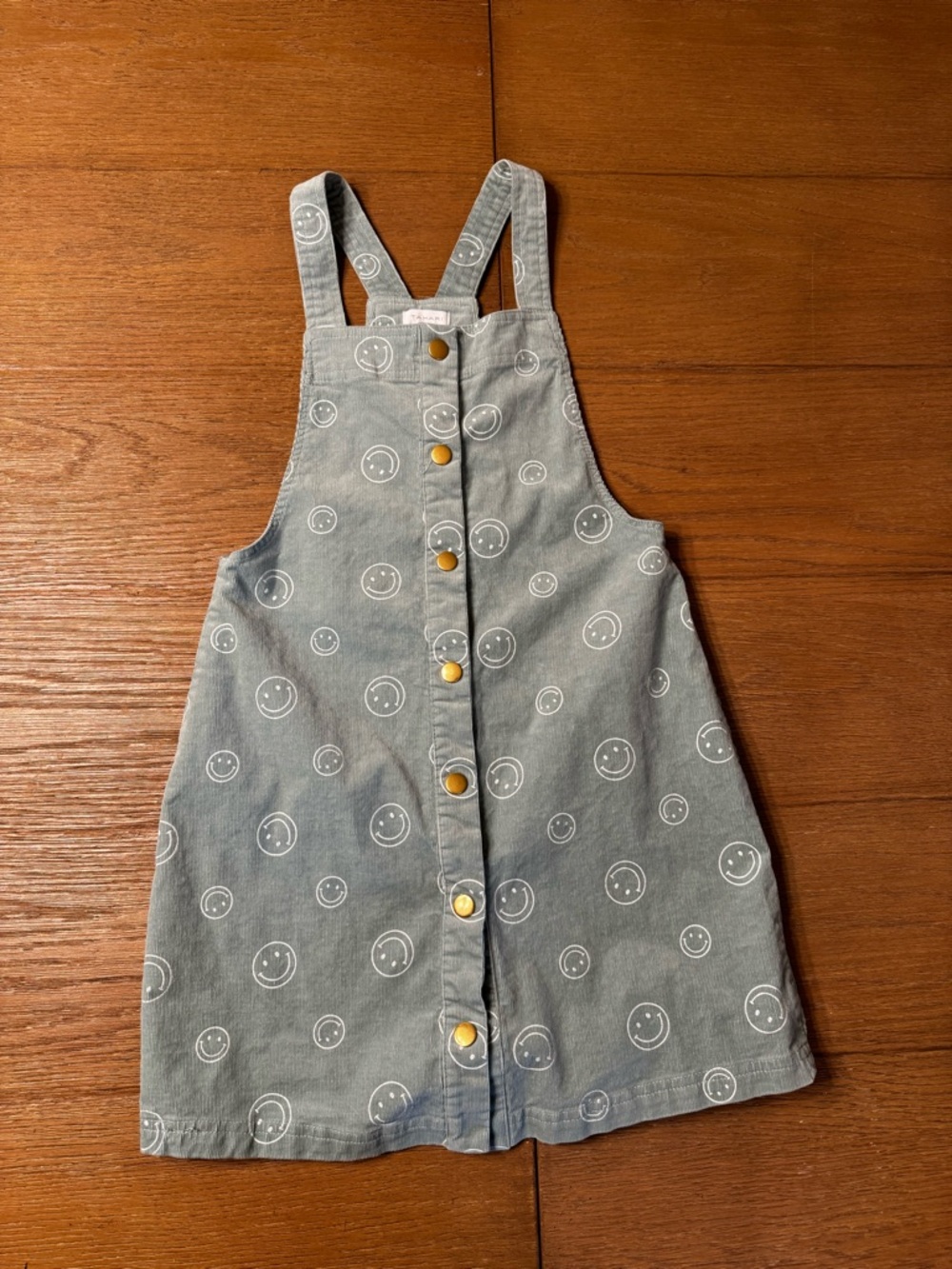 Tahari Sage Denim Smiley Overall Skirt